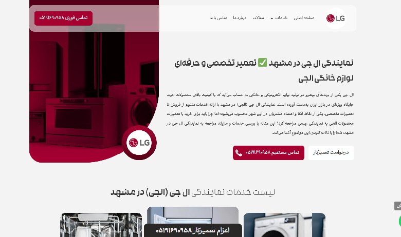نمایندگی تعمیر لوازم خانگی ال جی مستر تعمیر24
